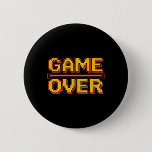 Badge Rond 5 Cm Drôle nostalgie des années 80 Arcade Joueur Rétro