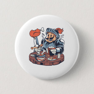 Badge Rond 5 Cm Drôle Poulet Alimentation Pun