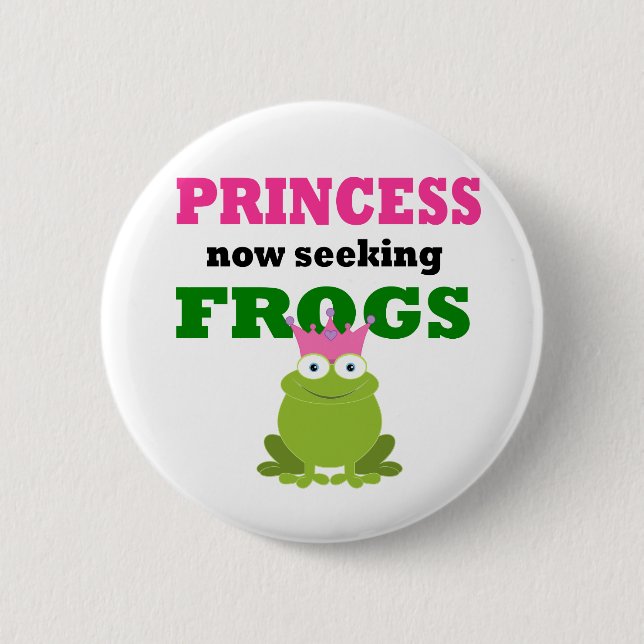 Badge Rond 5 Cm Drôle Princesse (Devant)