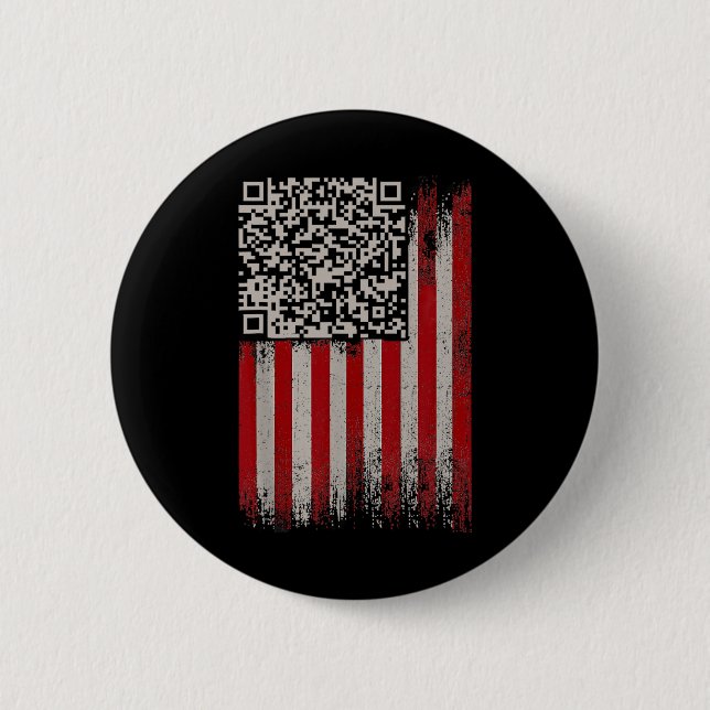 Badge Rond 5 Cm Drôle Qr Trump Danser Code 1 (Devant)