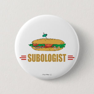 Badge Rond 5 Cm Drôle sandwich sous-marin