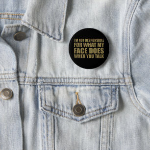 Badge Rond 5 Cm Drôle sarcastique citations introverti sarcasme hu