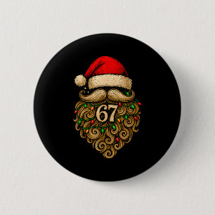 Badge Rond 5 Cm Drôle Six Sept 6 7 Mème Santa Barbe Noël Hommes