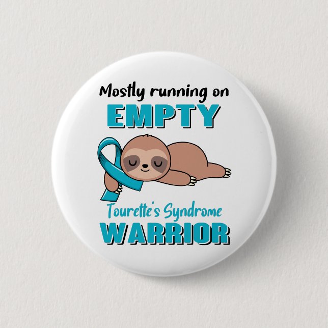 Badge Rond 5 Cm Drôle Tourette's Syndrome Cadfts de sensibilisatio (Devant)