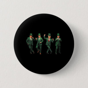 Badge Rond 5 Cm Drôle Trump Dance Saint Patricks Day Pyjamas Ymca