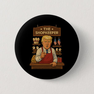 Badge Rond 5 Cm Drôle Trump Le Commerçant