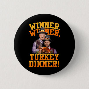 Badge Rond 5 Cm Drôle Trump Vance Winner Dîner Turquie