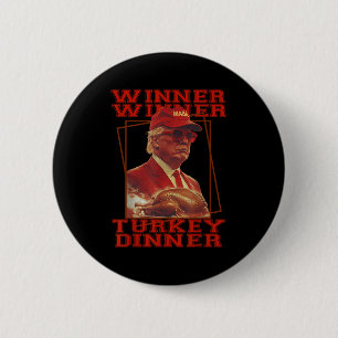 Badge Rond 5 Cm Drôle Trump Winner Dîner Turquie Thanksgivi