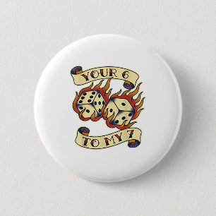 Badge Rond 5 Cm Drôle Votre 6 Dans Mon 7 Meme Tatouage de la Saint