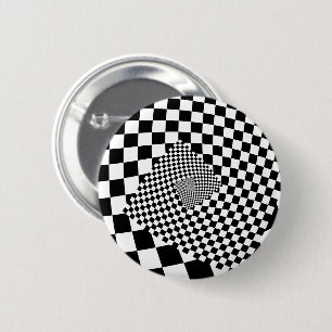 Badge Rond 5 Cm Droste À damiers Spiral