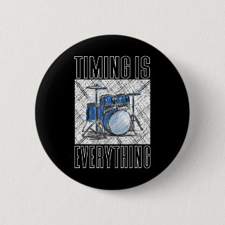 Badge Rond 5 Cm Drummer Drumming Drumming tambours Percussionniste