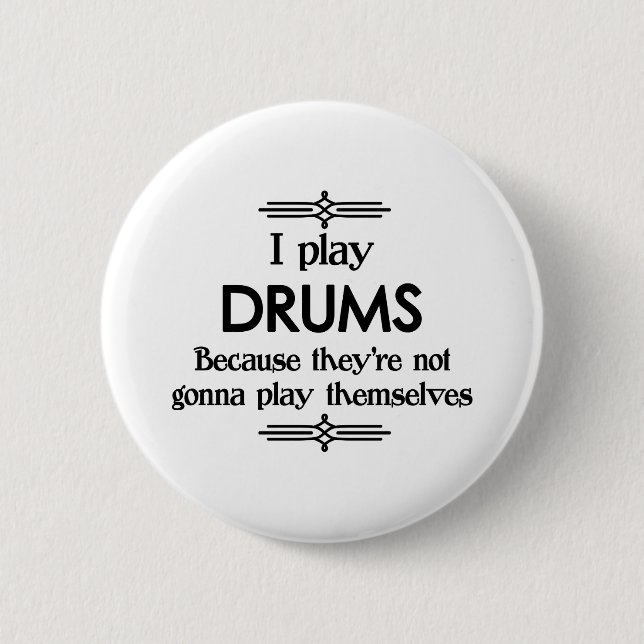Badge Rond 5 Cm Drums (Devant)