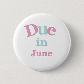 Badge Rond 5 Cm Dû rose en juin