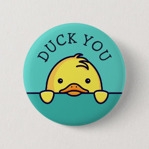 Badge Rond 5 Cm Duck You Ping