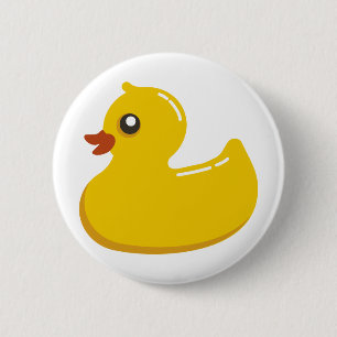 Badge Rond 5 Cm Duckie en caoutchouc jaune