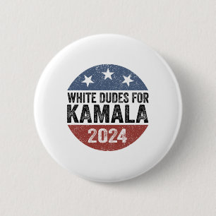 Badge Rond 5 Cm Dudes Pour Kamala Harris 2024 Retro Button Electio