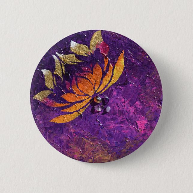 Badge Rond 5 Cm Duvet de Lotus (Devant)