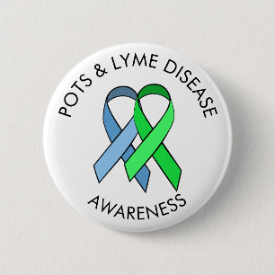 Badge Rond 5 Cm Dysautonomia et Lyme Sensibilisation à la maladie 