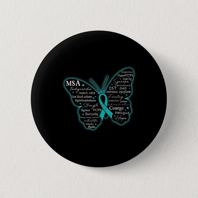 Badge Rond 5 Cm Dysautonomia Sensibilisation POTS HyperPOTS NCS Mo (Devant)