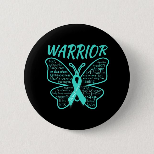 Badge Rond 5 Cm Dysautonomia Sensibilisation POTS HyperPOTS NCS Wa (Devant)