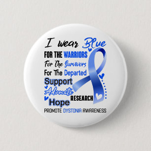 Badge Rond 5 Cm Dystonia Sensibilisation Mois Ribbon Cadeaux
