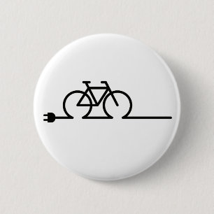 Badge Rond 5 Cm E met oplaadpunt lader symbolol. Acculer