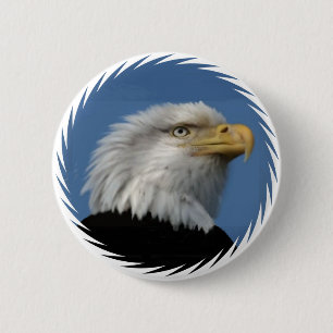BADGE ROND 5 CM EAGLE-BUTTON CHAUVE