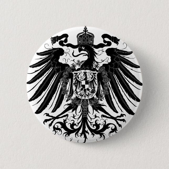 Badge Rond 5 Cm Eagle prussien noir (Devant)