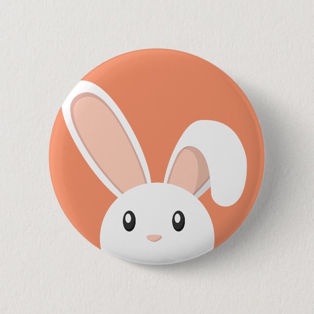 Badge Rond 5 Cm Easter Bunny peeping (Devant)