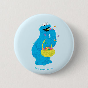 Badge Rond 5 Cm Easter Cookie Monster