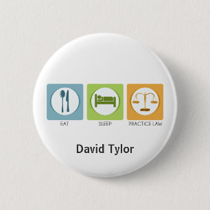Badge Rond 5 Cm Eat sleep, practice law