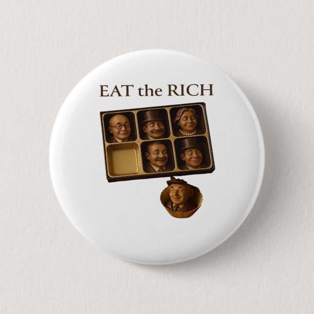 Badge Rond 5 Cm Eat The Rich Classic (Devant)