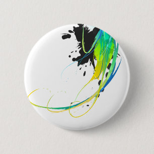 Badge Rond 5 Cm Eaux cool Abstraites Plaques de peinture