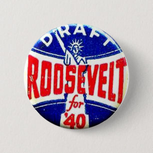 Badge Rond 5 Cm Ébauche Roosevelt - bouton