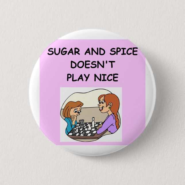 Badge Rond 5 Cm échecs (Devant)