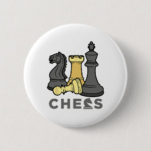Badge Rond 5 Cm Échecs Drôle Pour Les Enfants Amoureux Des Échecs