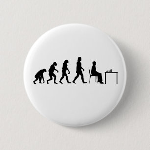 Badge Rond 5 Cm Échecs - Évolution du joueur d'échecs