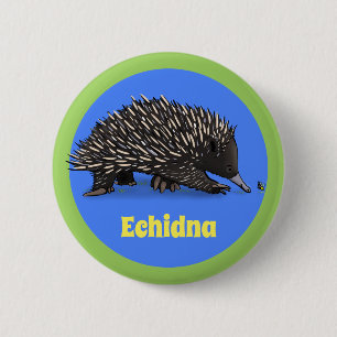 Badge Rond 5 Cm Echidna mignonne avec dessin animé d'abeille