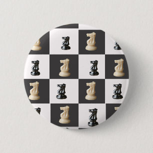 Badge Rond 5 Cm Échiquier du Roi