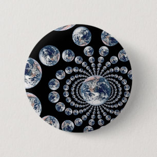 Badge Rond 5 Cm Echo multivisuel EARTH