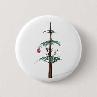 Badge Rond 5 Cm Échouer d'arbre de Noël