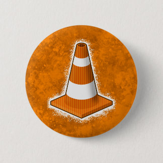 Badge Rond 5 Cm Éclaboussure de cône de sécurité routière