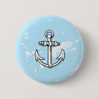 Badge Rond 5 Cm Éclaboussures bleues de peinture d'Ancre - bouton