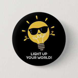 Badge Rond 5 Cm Éclairer votre jeu de balle positif mondial - Grou
