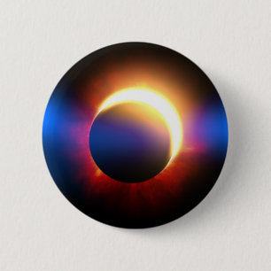 Badge Rond 5 Cm Éclipse solaire