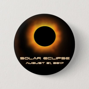 Badge Rond 5 Cm Éclipse solaire