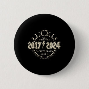 Badge Rond 5 Cm Éclipse Solaire 20172024 Retour Au Printemps Noir