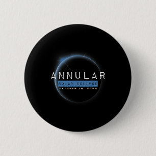 Badge Rond 5 Cm Éclipse solaire annuelle Octobre Amateurs d'astron