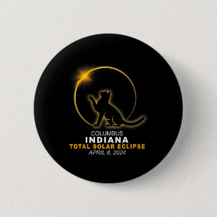Badge Rond 5 Cm Éclipse solaire totale 2024