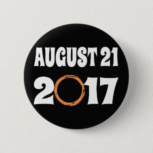 Badge Rond 5 Cm Éclipse solaire totale 21 août 2017